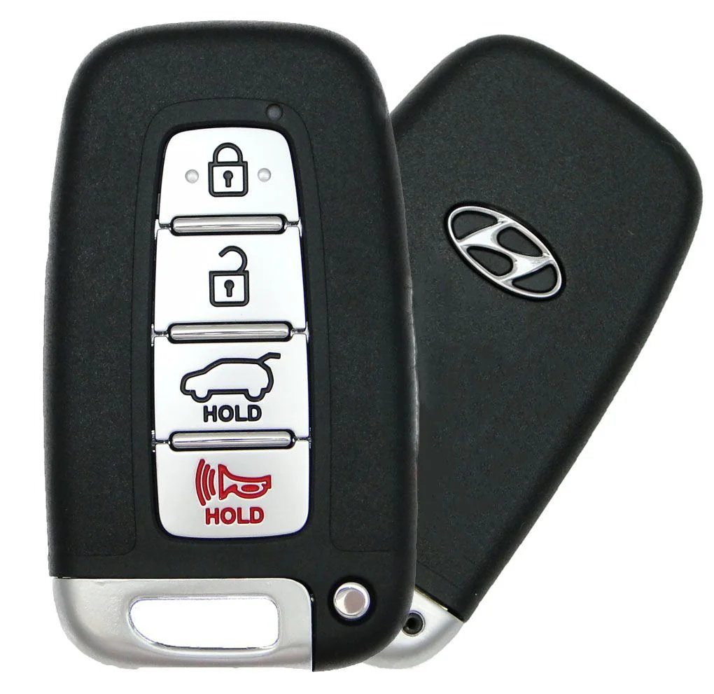 Hyundai smart key fob with logo, front and back