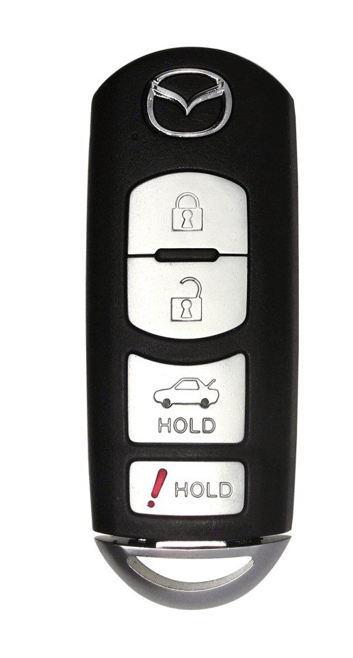 Mazda smart key fob with lock, unlock, trunk and panic buttons